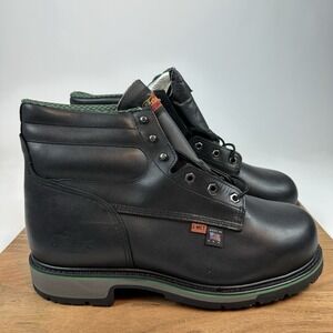 New‎ Mens Thorogood Leather Black Safety Toe Work Boots Shoes Size 11 EEE